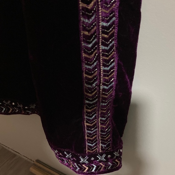 Crazy Train Rich Purple Velvet Jacket - Picture 8 of 12
